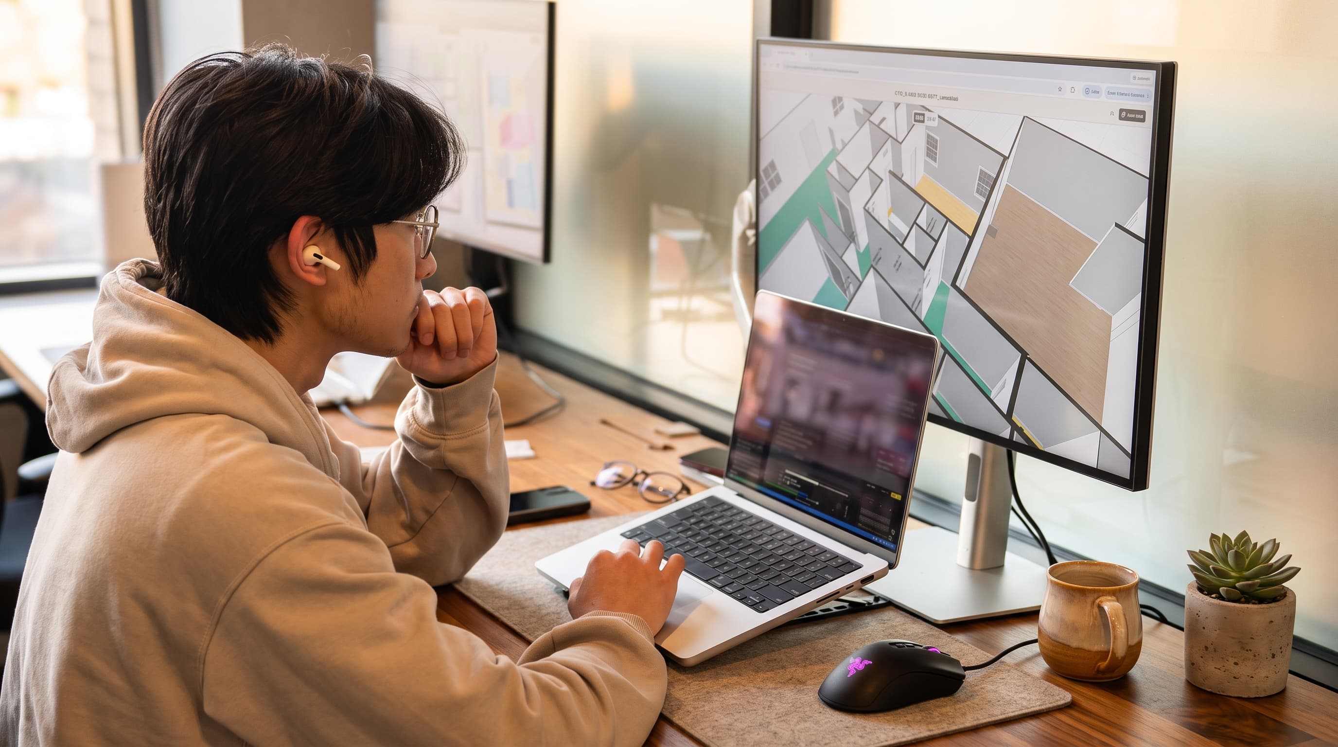 A member of the Dream research and product team at work