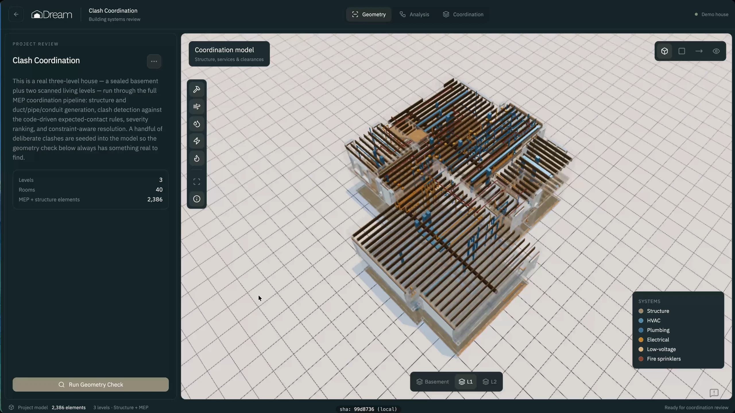 Dream Schema represents and coordinates a building’s geometry and structure